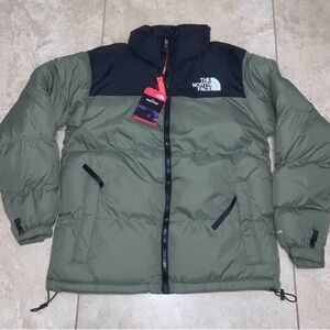 The North Face Green and Black Puffer Jacket